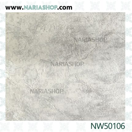 کاغذ دیواری طرح سنگ ماربل طوسی اکلیل نقره ای NW50106
