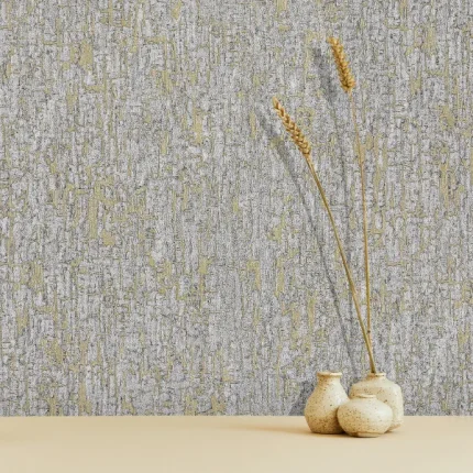 کاغذ دیواری کربن دو طرح بافت خاکستری / طلایی کد ۱۰۲۰۸